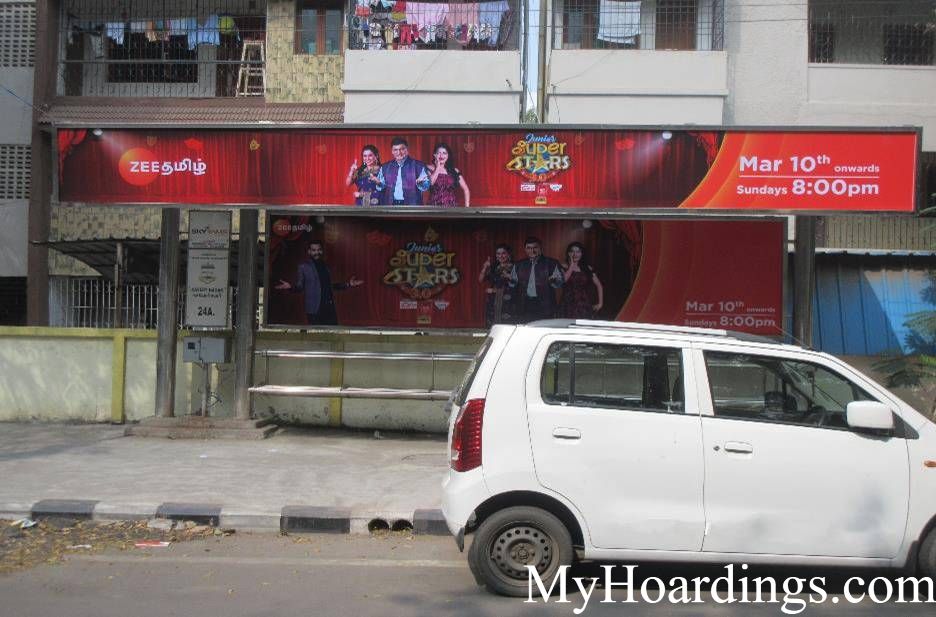 Best OOH Ad Agency in Chennai, Bus Shelter Hoardings Rates in Kavery Nagar Bus Stop Chennai